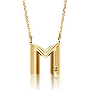 Gold Louis Vuitton LV & Me Necklace - Letter M